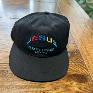 Supreme Black Cap with USA Tag